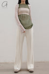 SWAYING/KNIT Slightly Transparent Mohair 2 Piece Set (with Bra) SW22AW1T25 White/Green PS52
